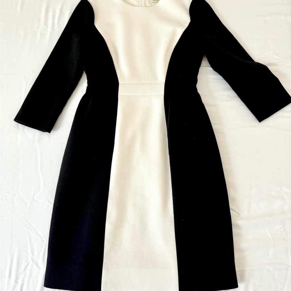 Kate Spade Black & White Color-Block Sheath Dress